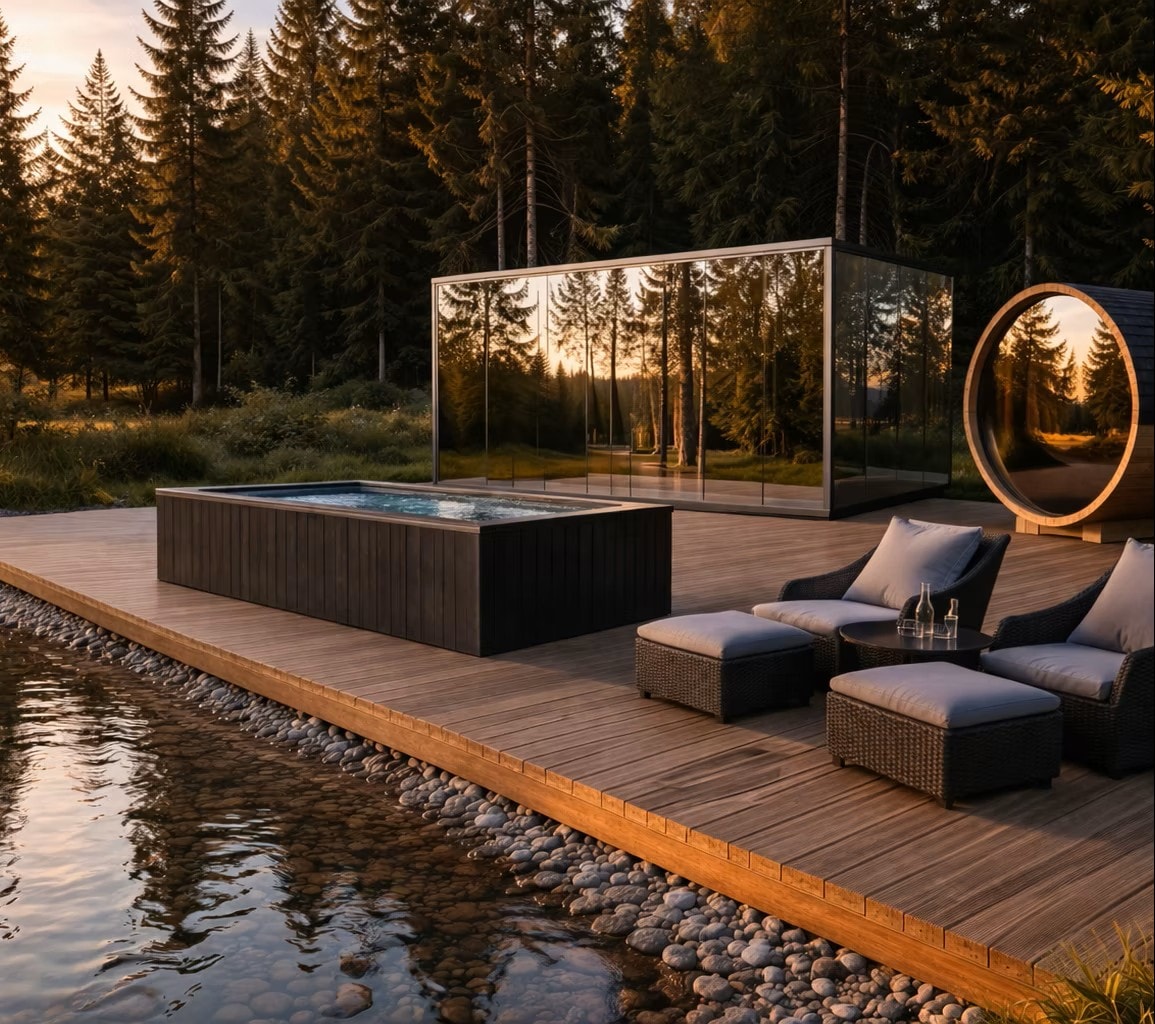 The Haven 37 — luxury outdoor spa with hot tub and sauna
